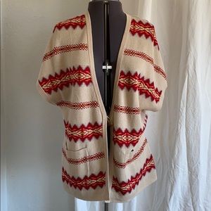 Pendleton women’s sweater shawl caftan knit M L